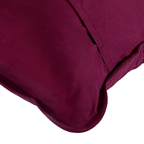 BOSOWOS Quilted Pillow Shams Set of 2, Decorative Microfiber Standard Queen King Bed Pillow Shams, Soft Breathable Pillow Covers with Envelope Closure (White£¬ Light Yellow, Burgundy, Blue, Grey)