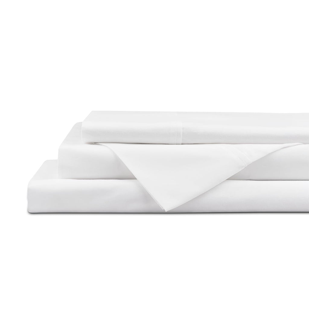Linen Home 100% Cotton Percale Sheet Set - Deep Pocket Fitted Sheet Fits Mattress Upto 15", Pillowcases, Breathable Flat Sheet