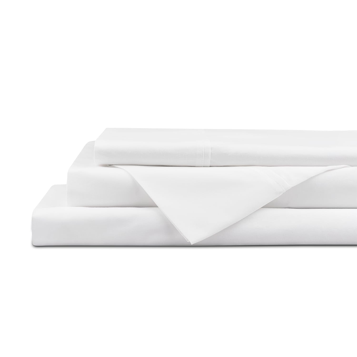 Linen Home 100% Cotton Percale Sheet Set - Deep Pocket Fitted Sheet Fits Mattress Upto 15", Pillowcases, Breathable Flat Sheet