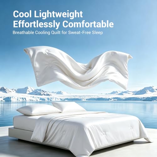 SheRest Cooling Comforter,Lightweight Breathable Cool Quilt for Hot Sleepers,Prevent Night Sweats,Soft Comfortable All Season Cooling Bed Blanket for Summer