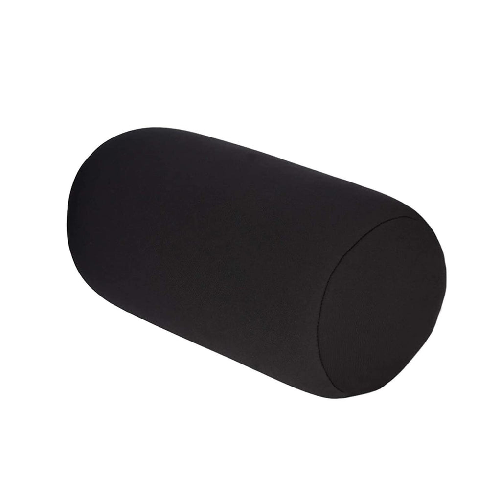 Microbead Bolster Squishy,Orthopedic Round Cylinder Neck Support Roll Pillow Memory Foam Reduce Back Pain - 7" x 12"