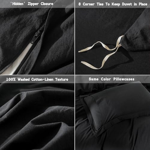 Warm Moment 100% Washed Cotton Duvet Cover Set