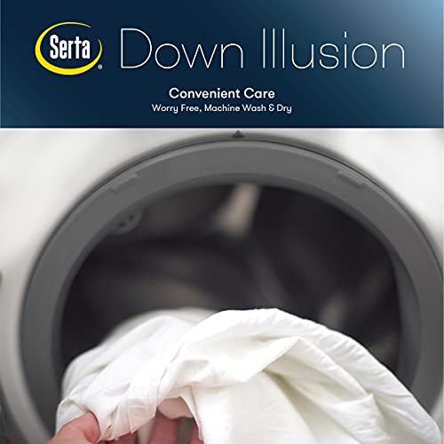 SERTA Down Illusion Hypoallergenic Down Alternative Comforter with Corner Loops