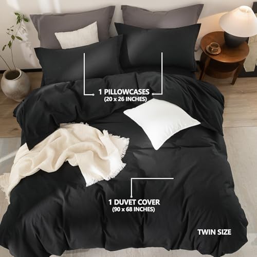 Warm Moment 100% Washed Cotton Duvet Cover Set
