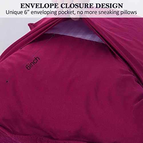 BOSOWOS Quilted Pillow Shams Set of 2, Decorative Microfiber Standard Queen King Bed Pillow Shams, Soft Breathable Pillow Covers with Envelope Closure (White£¬ Light Yellow, Burgundy, Blue, Grey)