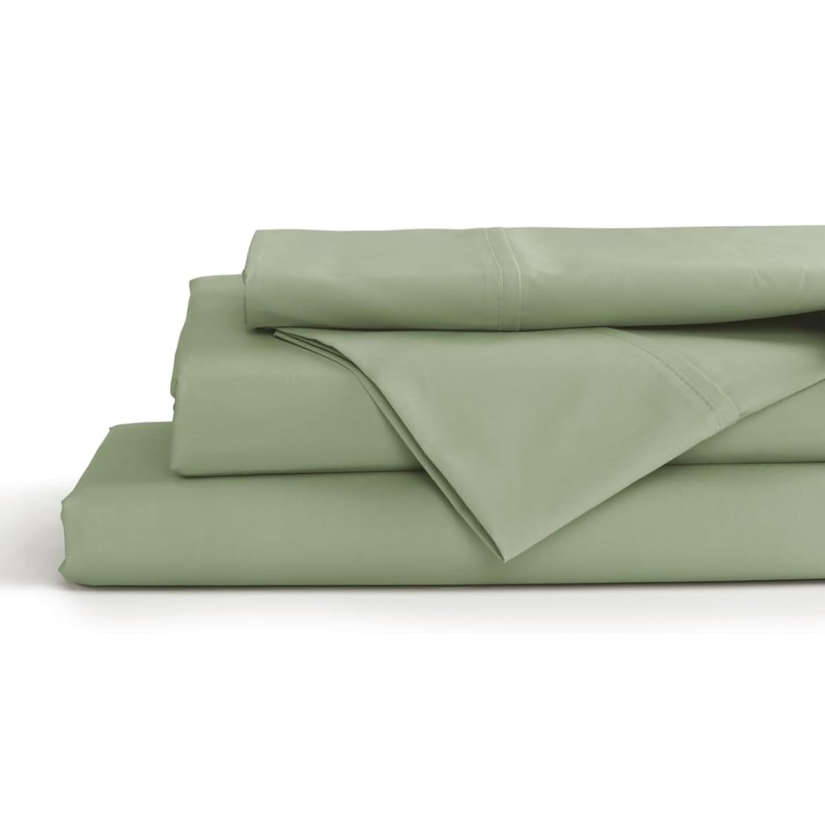 Linen Home 100% Cotton Percale Sheet Set - Deep Pocket Fitted Sheet Fits Mattress Upto 15", Pillowcases, Breathable Flat Sheet