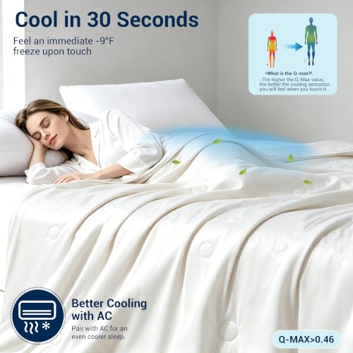 SheRest Cooling Comforter,Lightweight Breathable Cool Quilt for Hot Sleepers,Prevent Night Sweats,Soft Comfortable All Season Cooling Bed Blanket for Summer