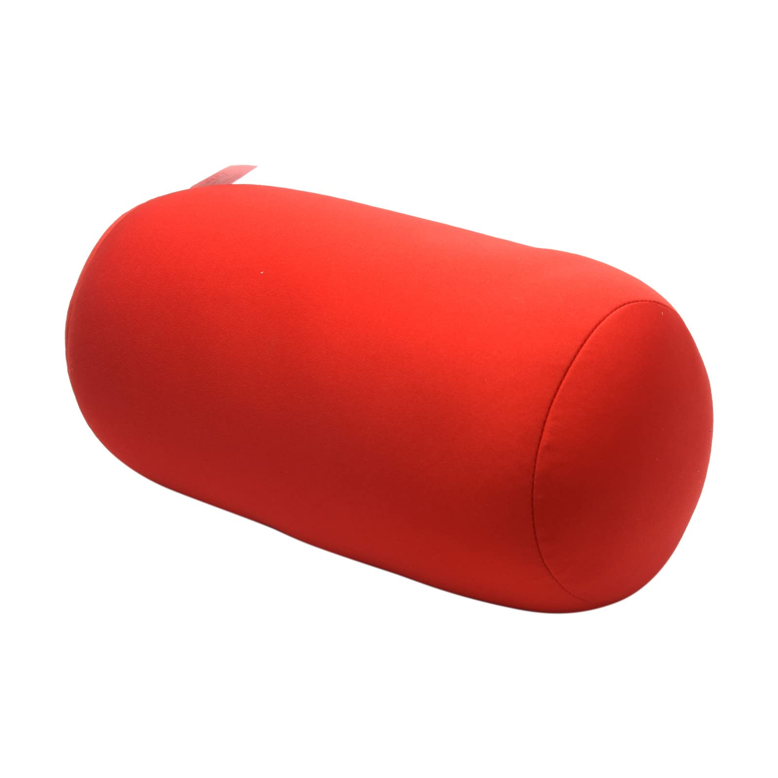 Microbead Bolster Squishy,Orthopedic Round Cylinder Neck Support Roll Pillow Memory Foam Reduce Back Pain - 7" x 12"
