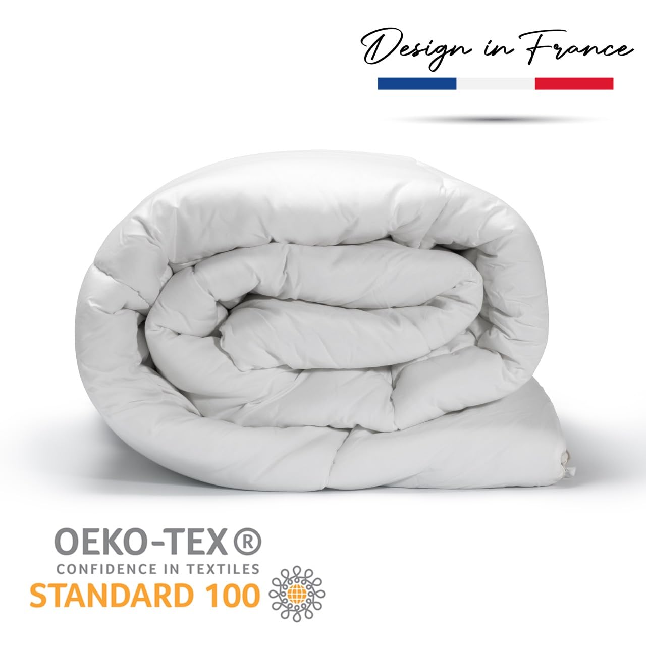 HOMEROKK White Microfiber Down Alternative Comforter, All Season