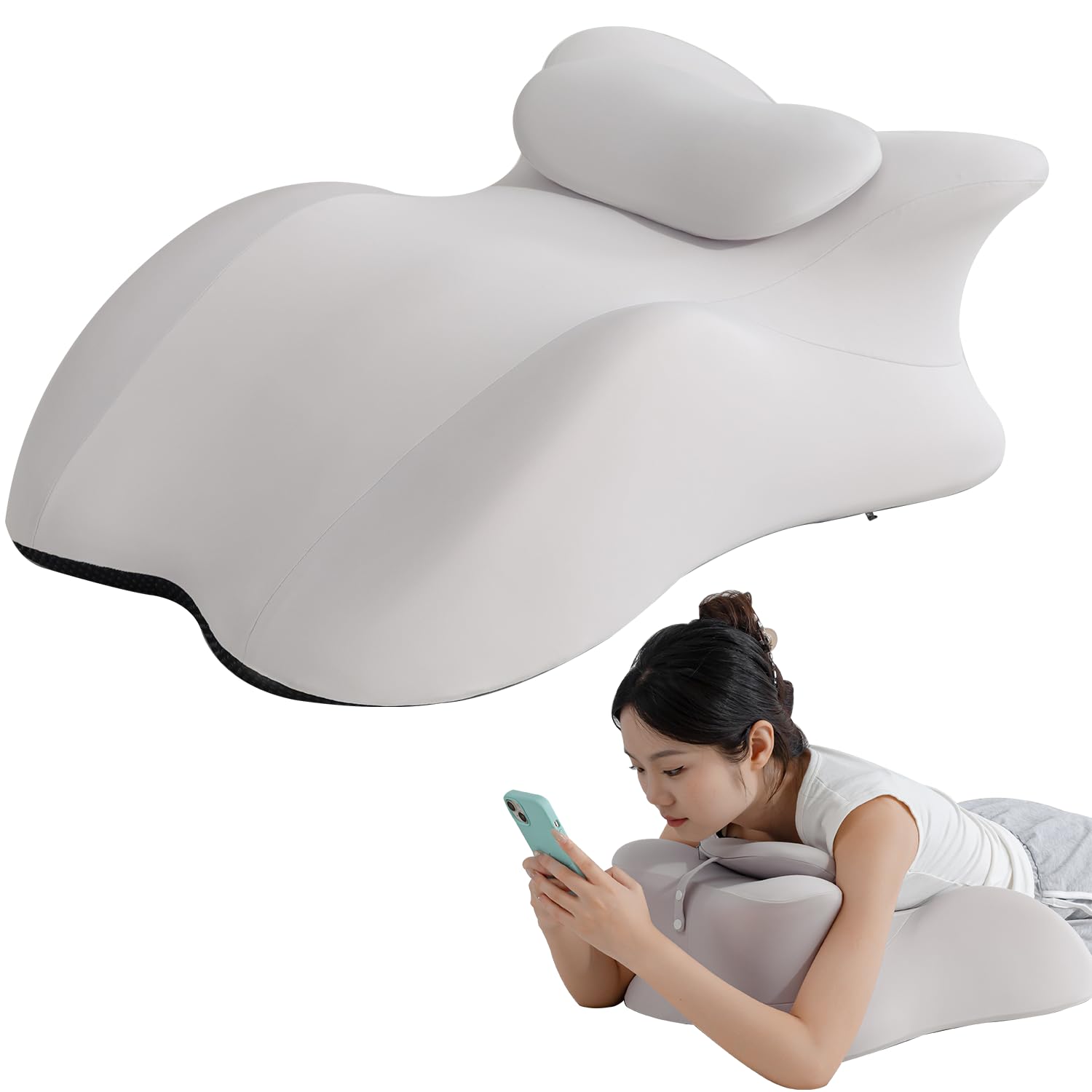 SheRest Adjustable Headrest Reading Pillow for Bed Adults