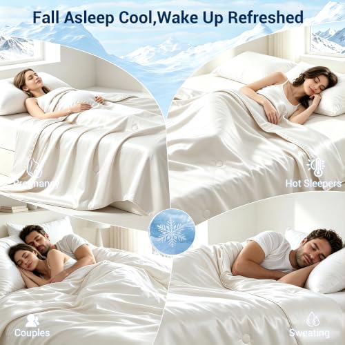 SheRest Cooling Comforter,Lightweight Breathable Cool Quilt for Hot Sleepers,Prevent Night Sweats,Soft Comfortable All Season Cooling Bed Blanket for Summer