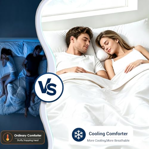 SheRest Cooling Comforter,Lightweight Breathable Cool Quilt for Hot Sleepers,Prevent Night Sweats,Soft Comfortable All Season Cooling Bed Blanket for Summer