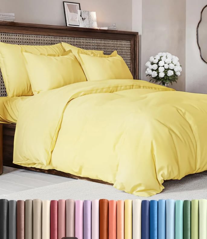 CGK Unlimited Duvet Cover - Extra Soft Duvet Cover with Pillow Shams for Women, Men, Kids & Teens - Comfy, Breathable, Hotel Luxury w/Zipper Closures & Ties