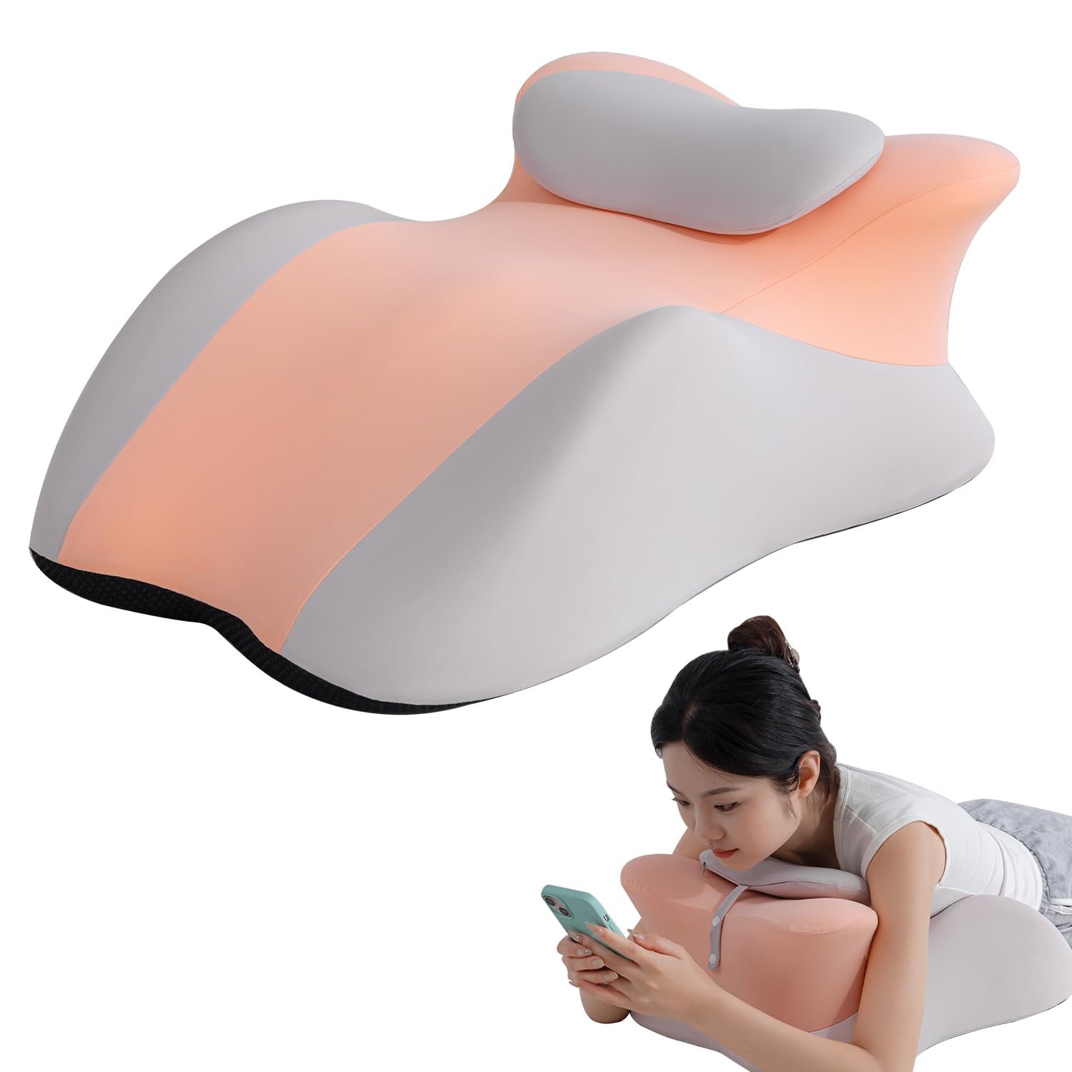 SheRest Adjustable Headrest Reading Pillow for Bed Adults