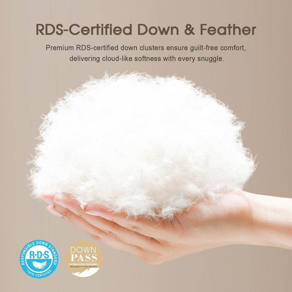 Cobnom Organic Cotton Feather & Down Fibers Comforter