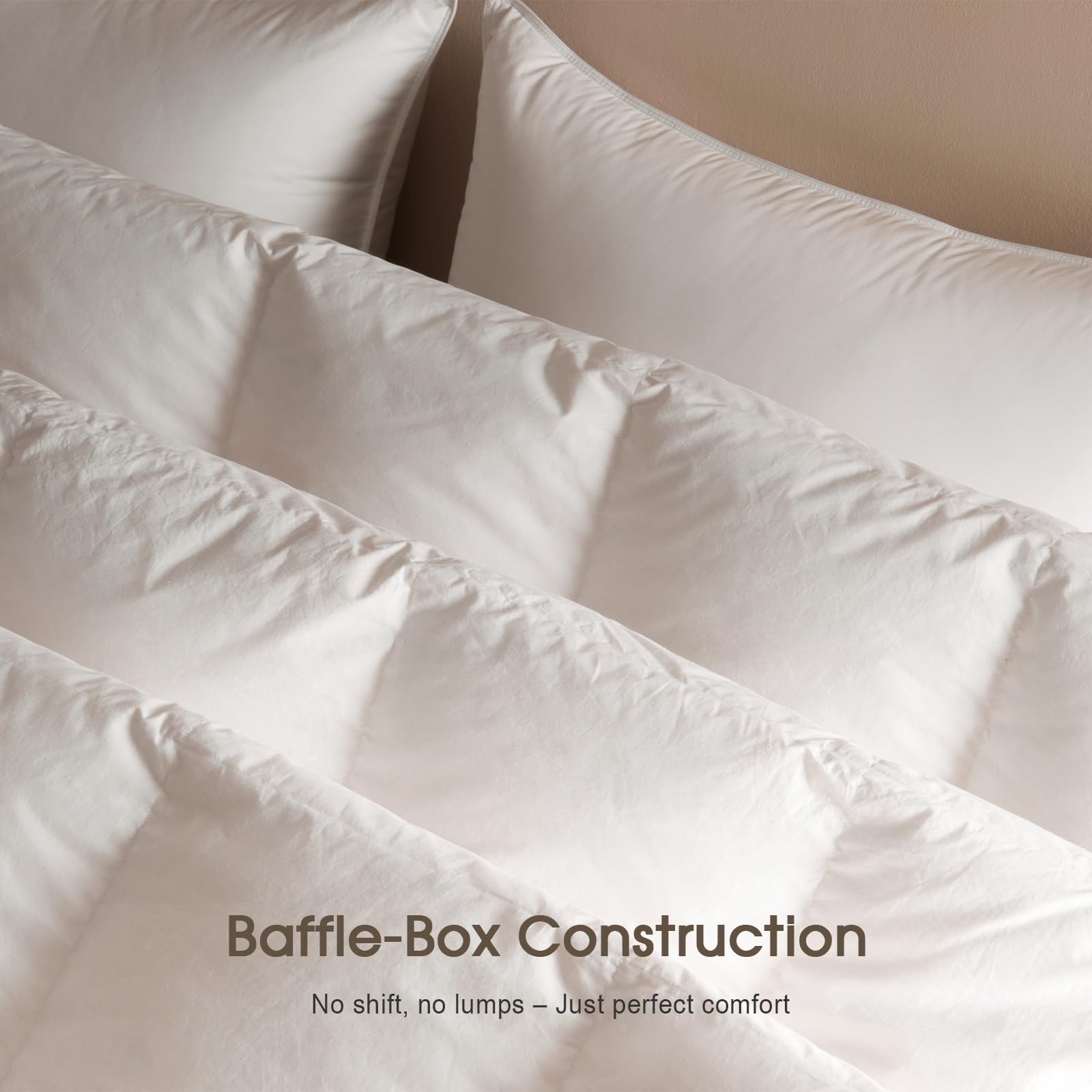 Cobnom Organic Cotton Feather & Down Fibers Comforter