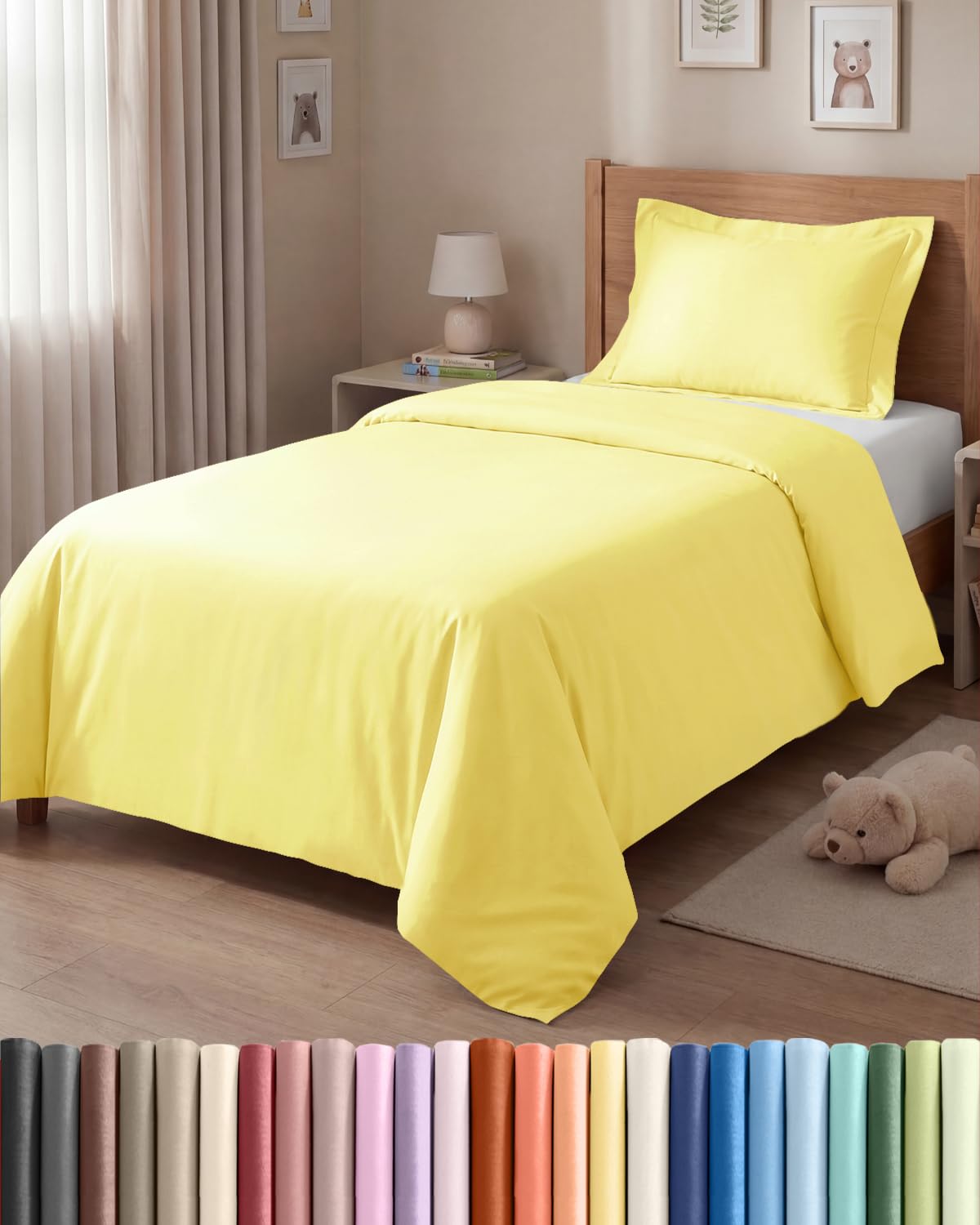 CGK Unlimited Duvet Cover - Extra Soft Duvet Cover with Pillow Shams for Women, Men, Kids & Teens - Comfy, Breathable, Hotel Luxury w/Zipper Closures & Ties