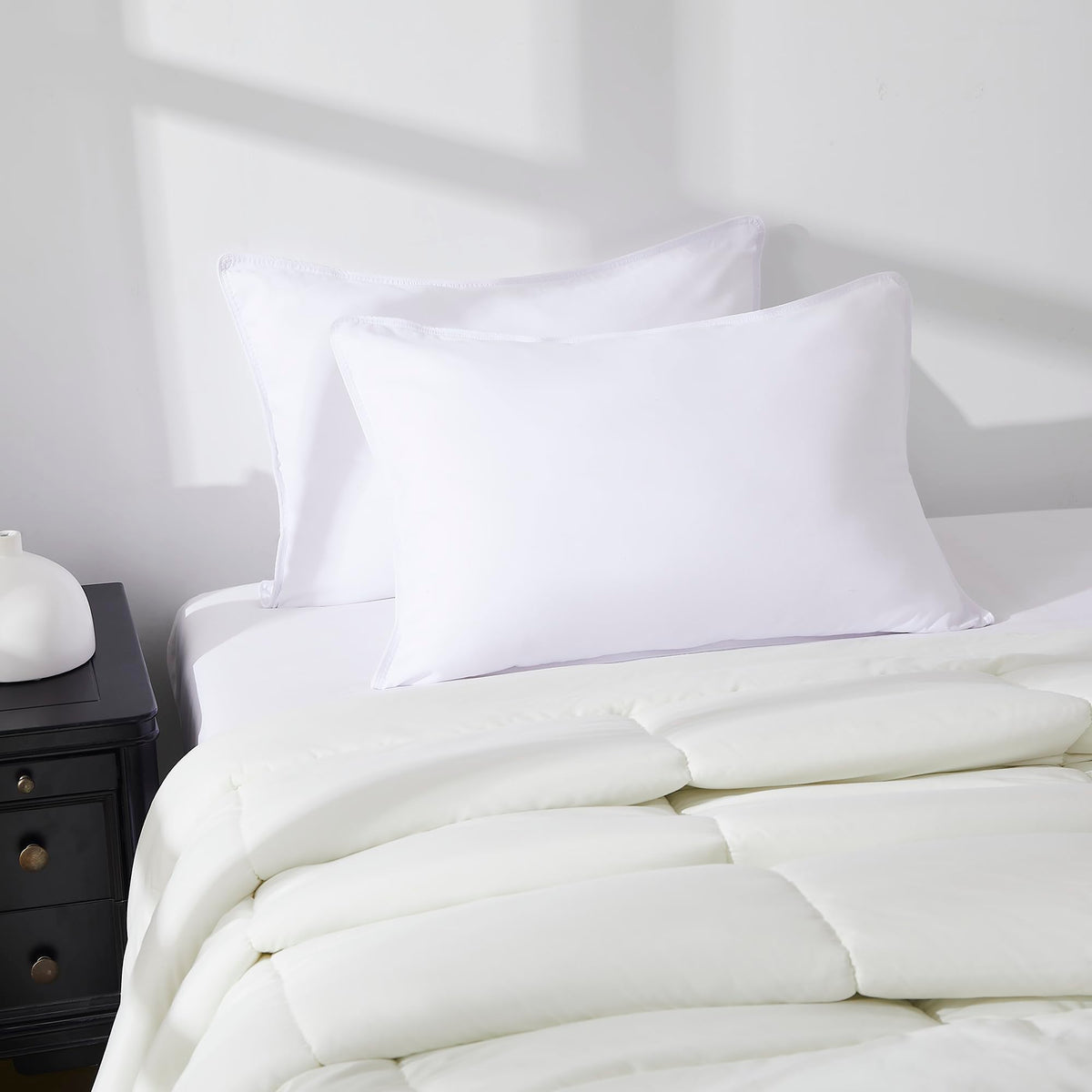 Premium Medium-Firm Down-Alternative Bed Pillows, 2-Pack