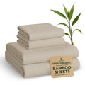 BAMPURE Luxury Series Sheet Set - 100% Viscose derived from Bamboo Sheets - Super Soft Viscose Bamboo Cooling Sheets for Hot Sleepers