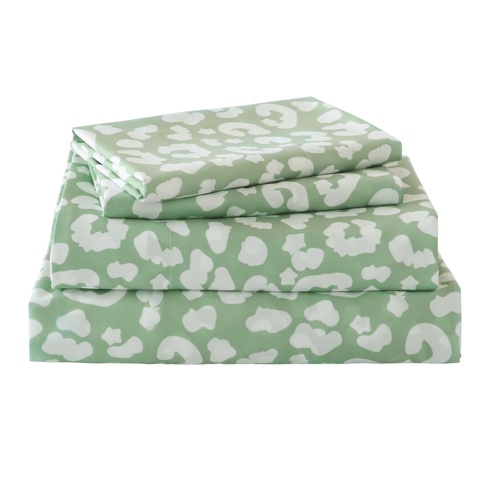 Yibeizi Floral Printed Sheet Set, Boho Pattern Bed Sheets Cooling Bedding Sheets & Pillowcases Soft Microfiber 15" Extra Deep Pocket Fitted Bedsheet 4 Piece