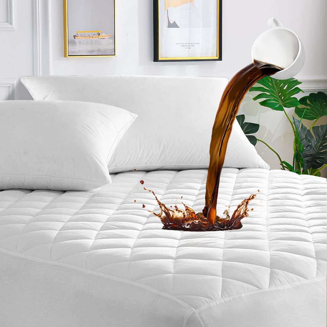 UNILIBRA 100% Waterproof Quilted Mattress Pad