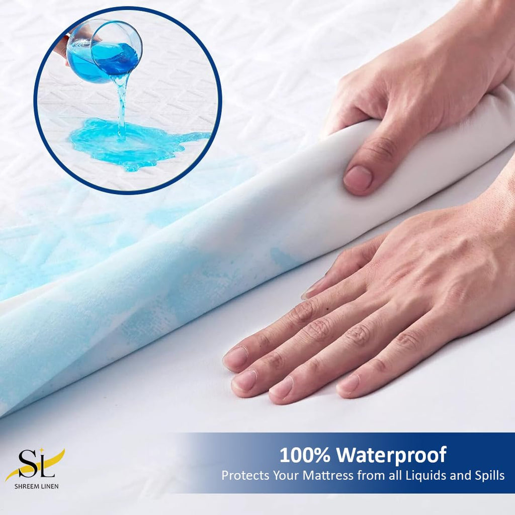 Waterproof Fitted Mattress Protector with Deep Pocket