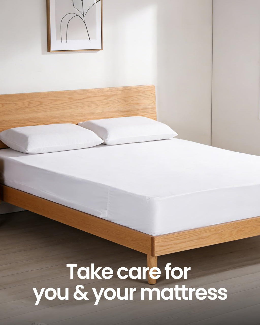 WINKAURA Waterproof Zippered Terry Mattress Encasement