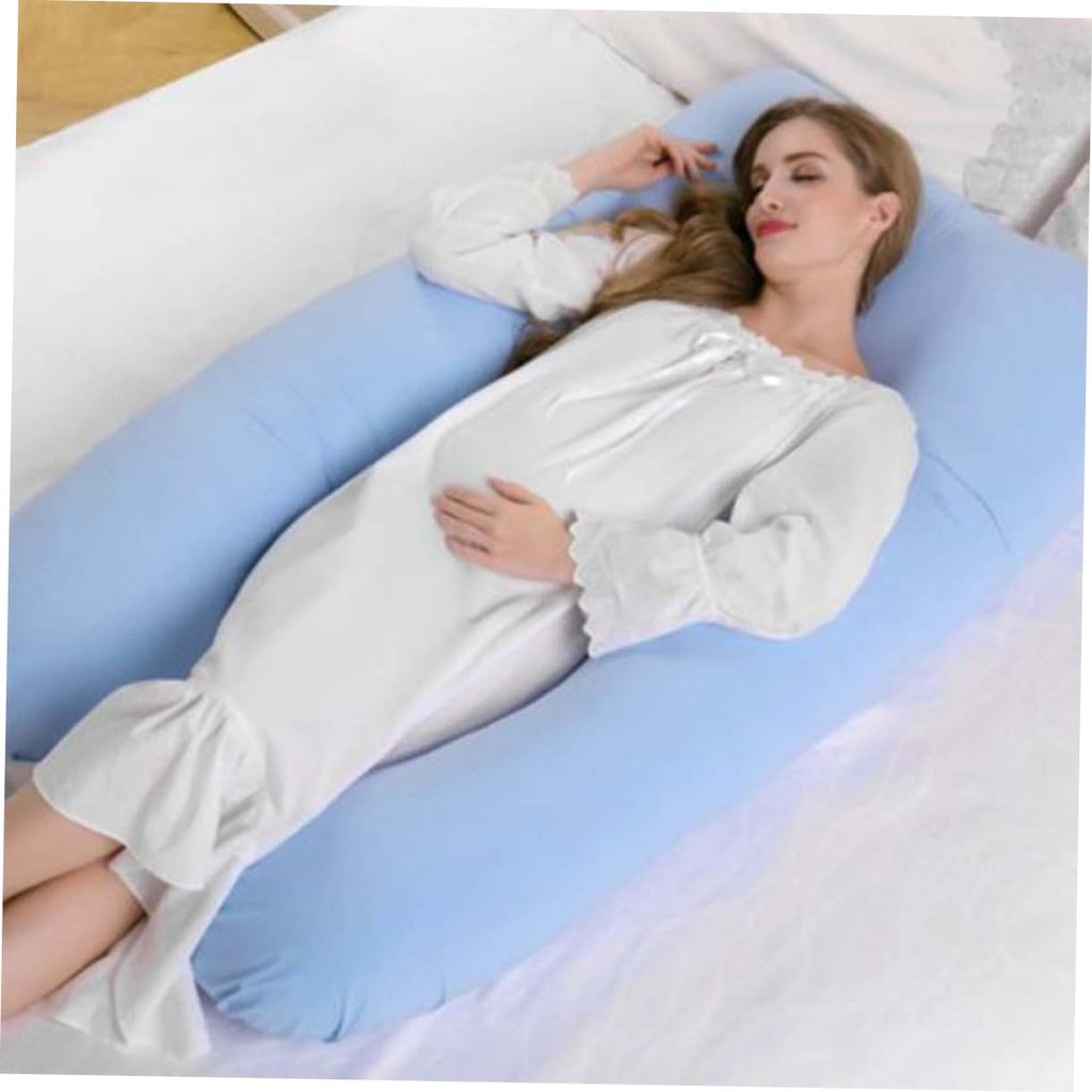 MERRYHAPY U-Shaped Pillowcase for Pregnant Women Soft Knit Easy Zipper Machine Washable Durable Cover for Pregnancy Pillow