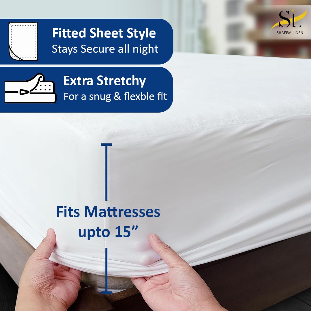 Waterproof Fitted Mattress Protector with Deep Pocket