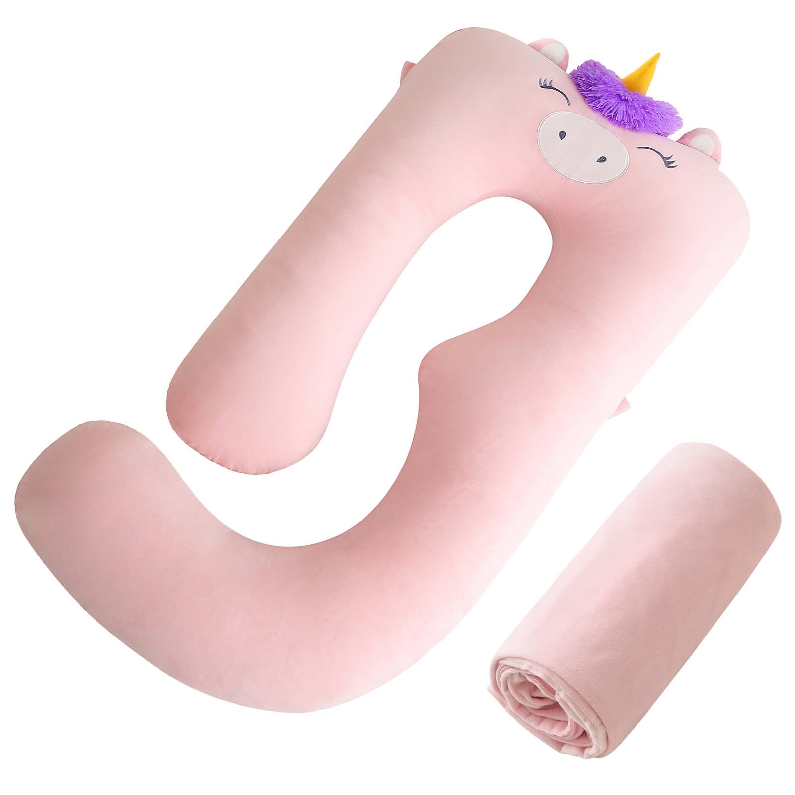 Sasttie Ultra Soft Maternity Pillows, Cozy & Warm Maternity Body Pillow Cover, Easy to Clean