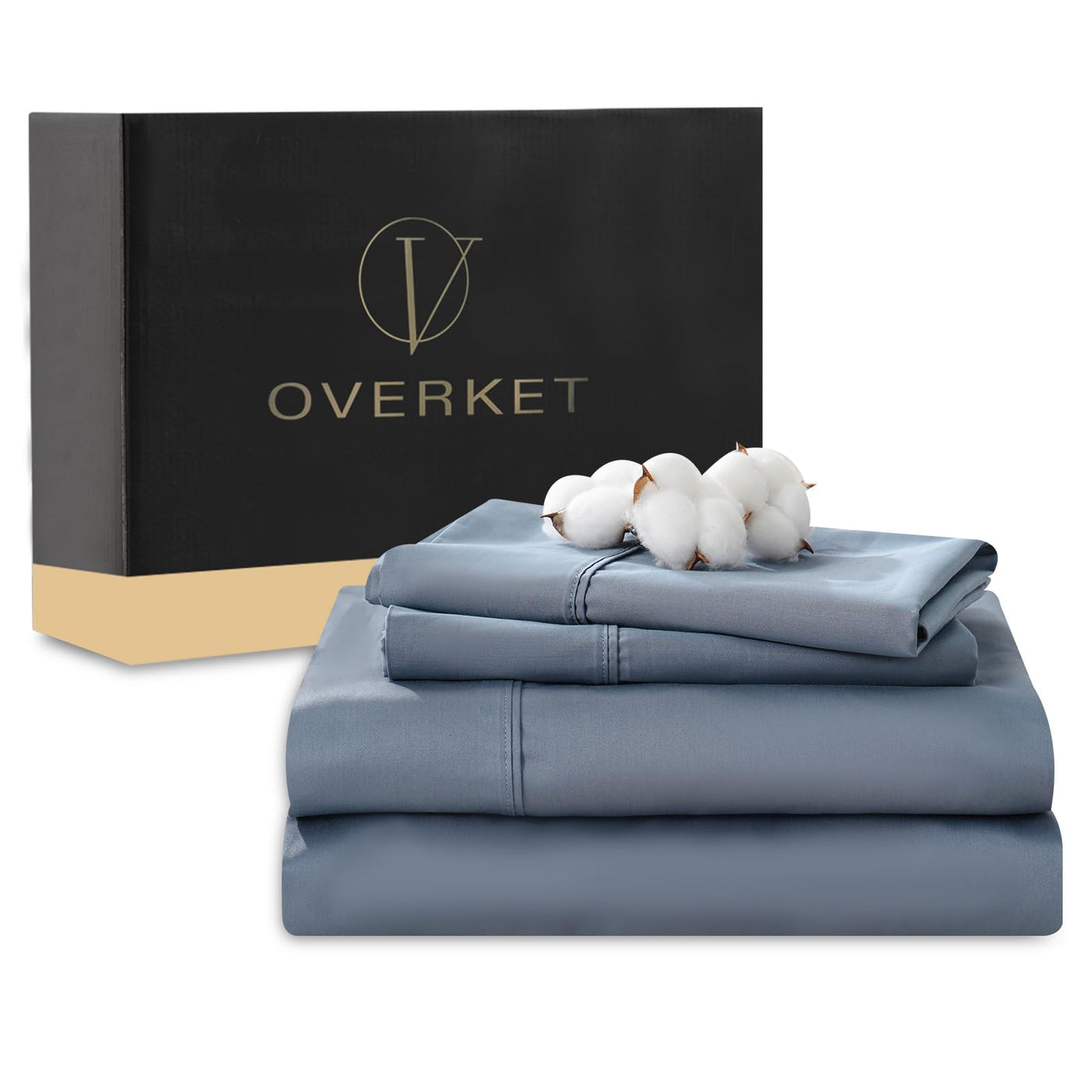 Overket OV 100% Cotton 300–1000 Thread Count Sheet Set