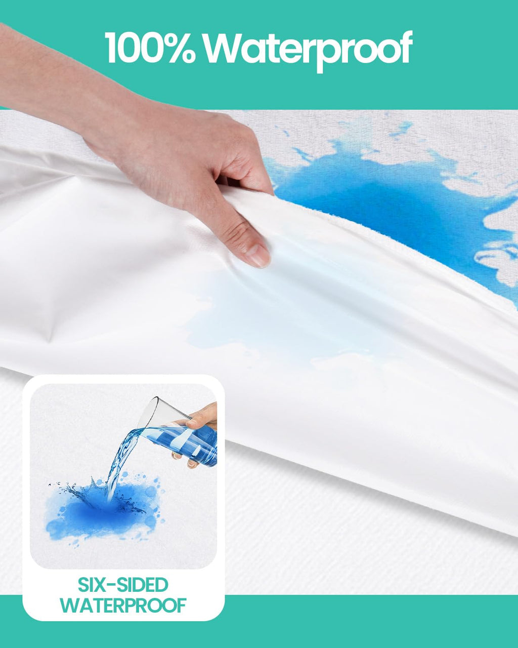 WINKAURA Waterproof Zippered Terry Mattress Encasement