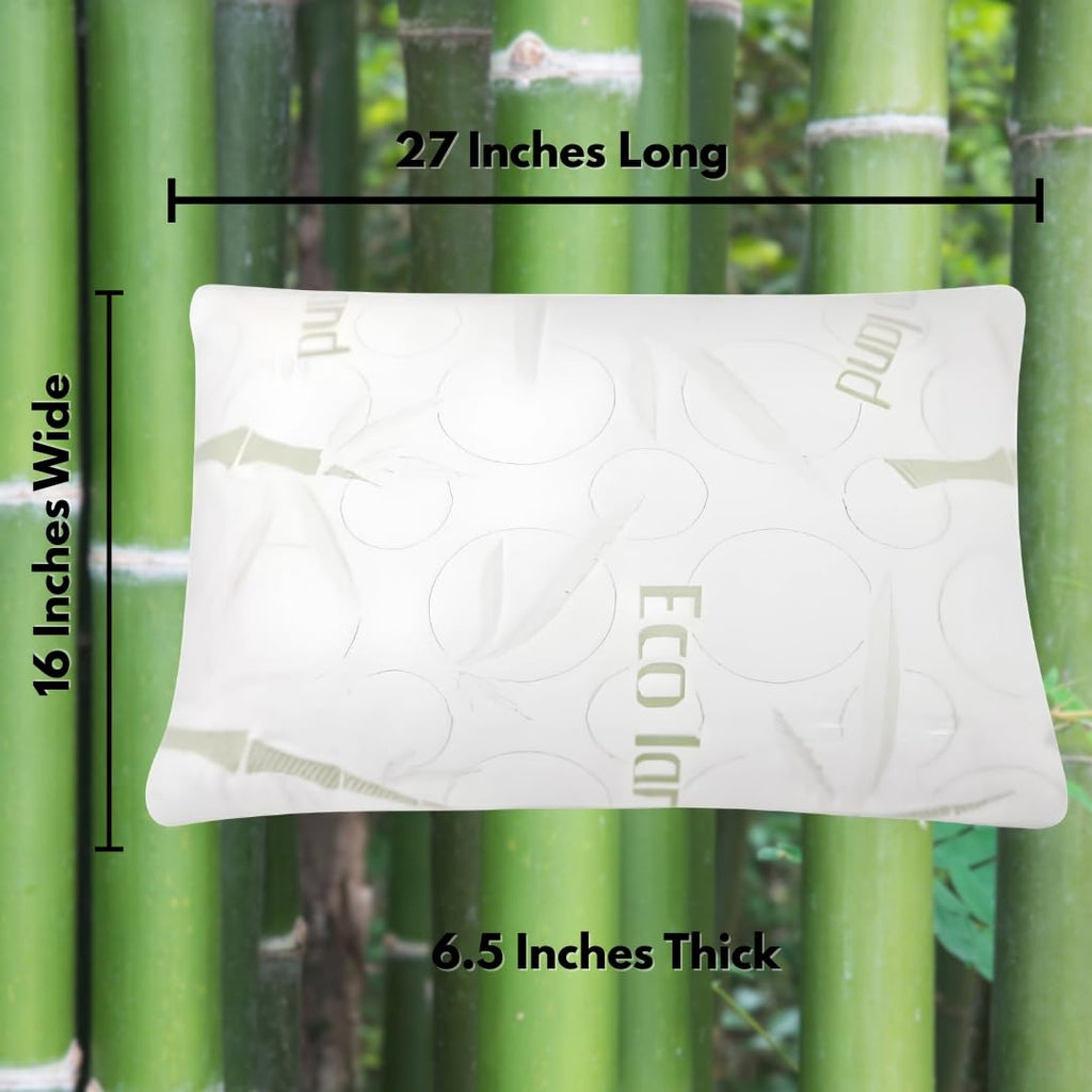 ehomegoods - Shredded Memory Foam Pillow for Sleeping - Medium Firm Support for Neck, Back & Shoulders - Perfect for Side Sleepers, Pregnancy, Dorms & Travel - USA Made Quality