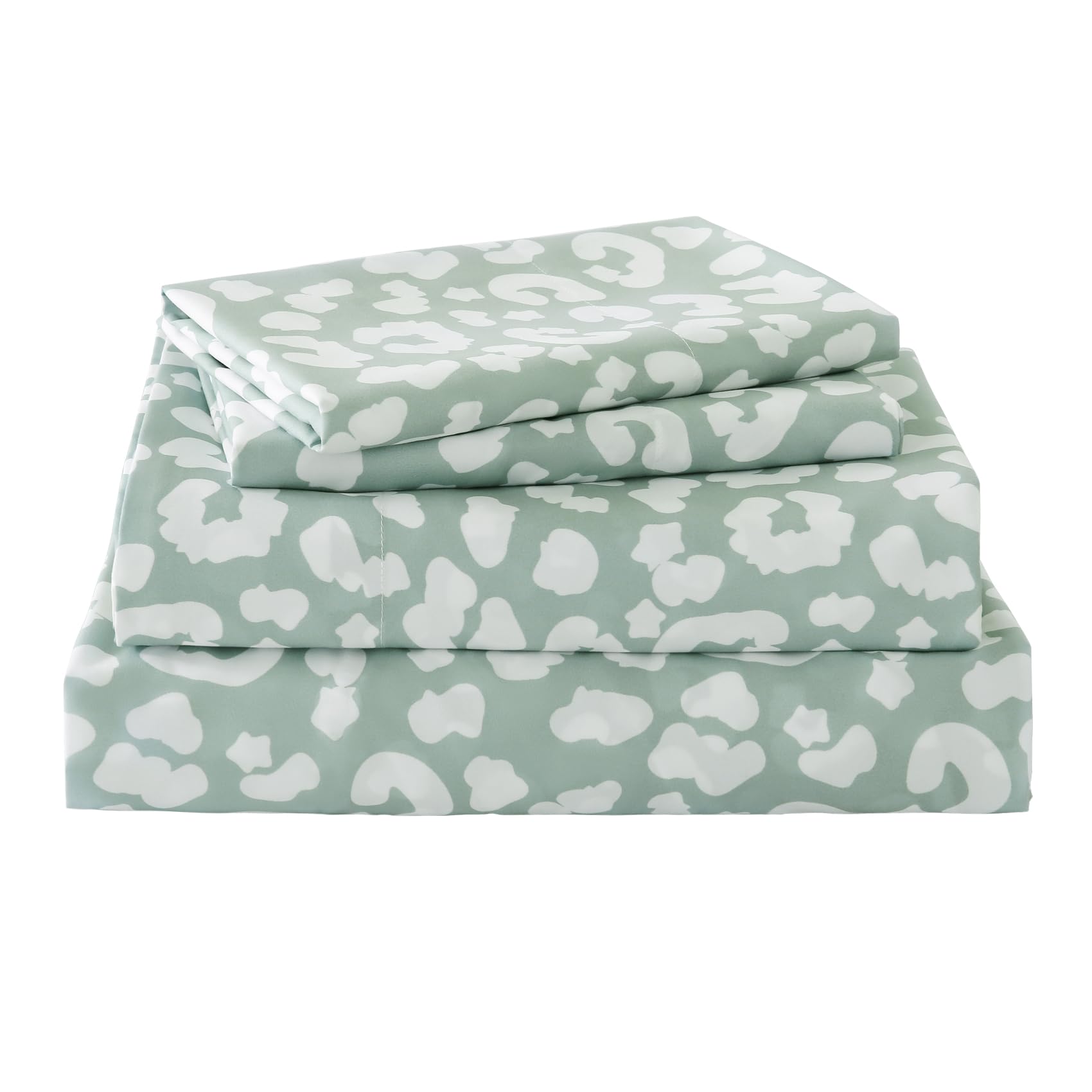 Yibeizi Floral Printed Sheet Set, Boho Pattern Bed Sheets Cooling Bedding Sheets & Pillowcases Soft Microfiber 15" Extra Deep Pocket Fitted Bedsheet 4 Piece