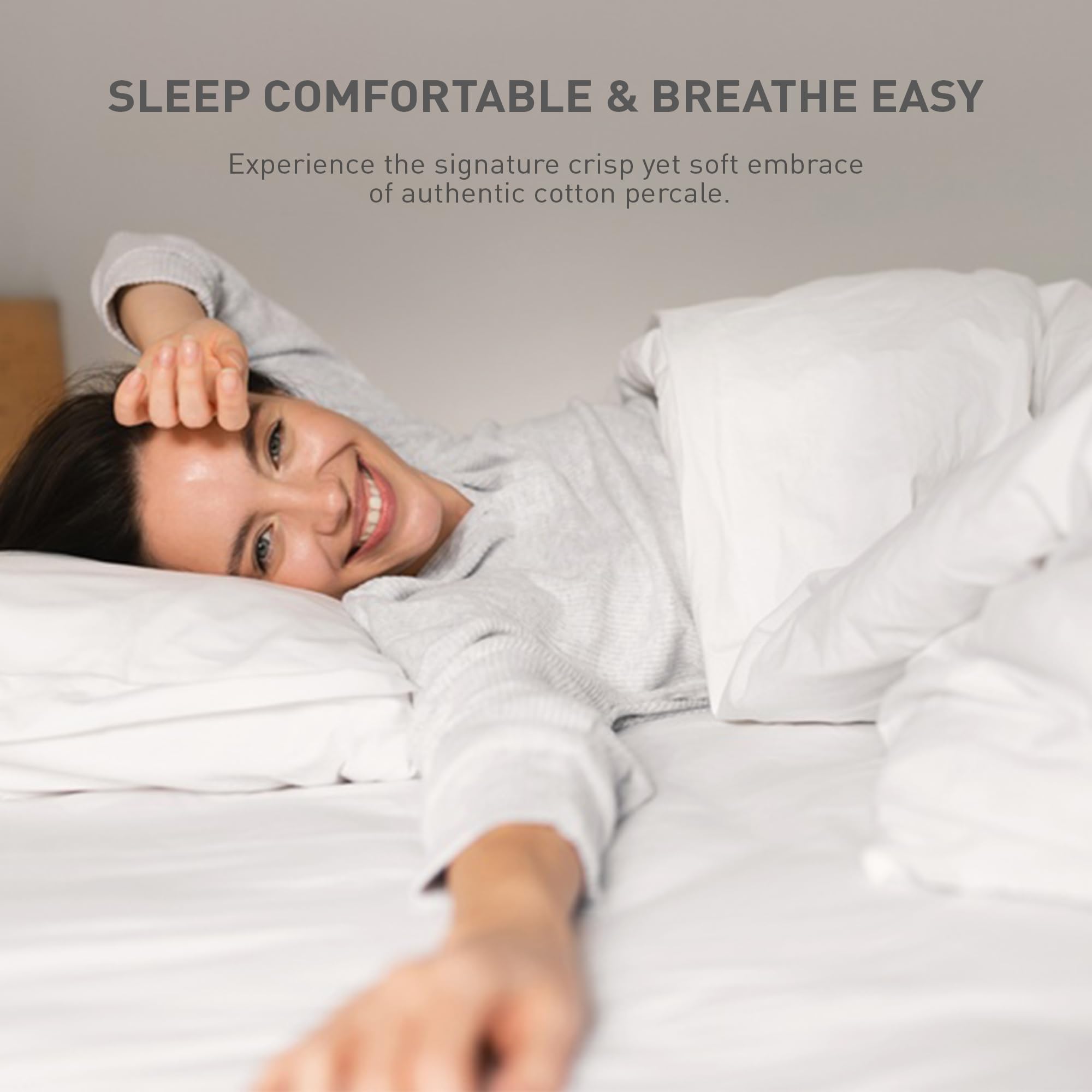 HOMTEC 200TC 100% Cotton Flat Sheet