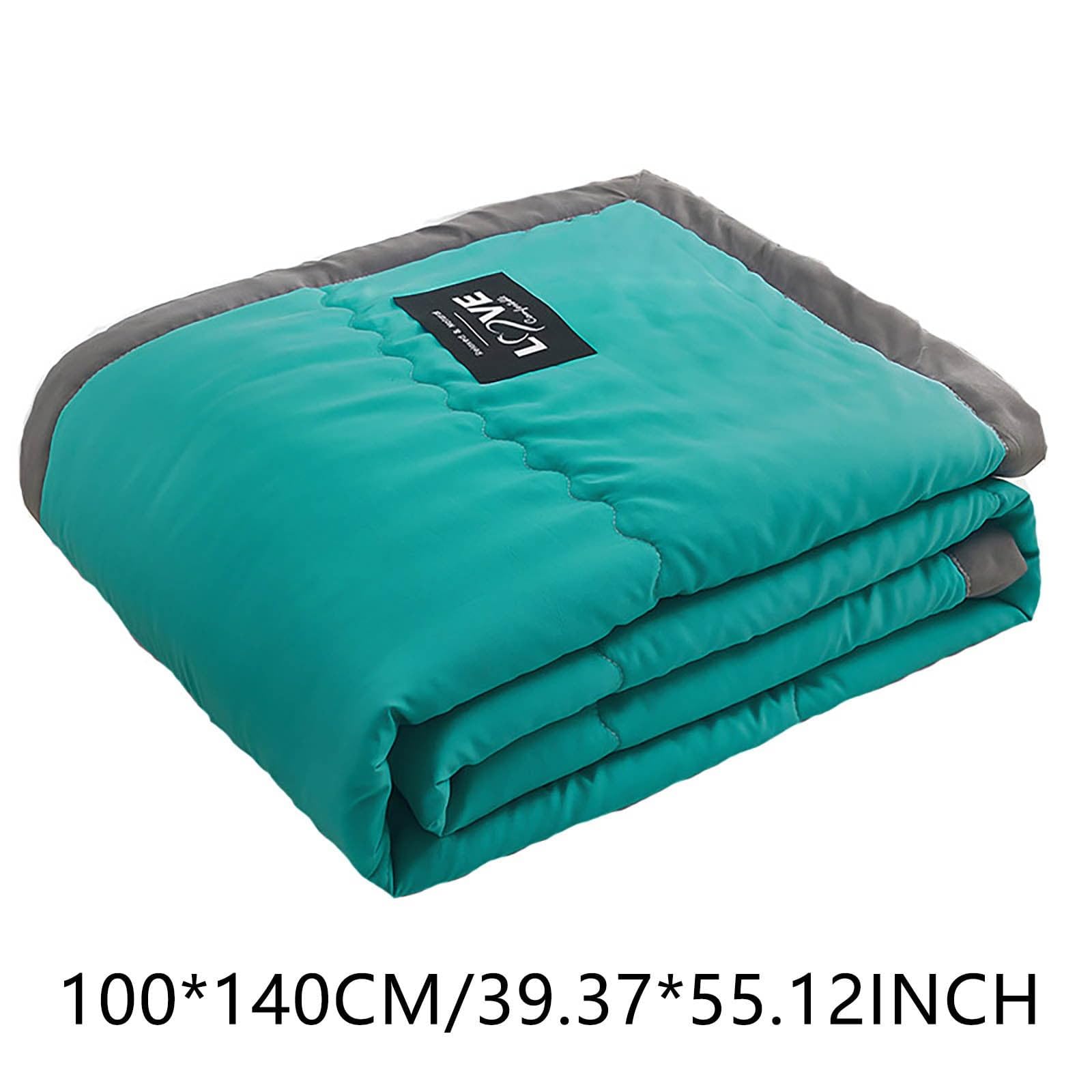 Blue All-Season Cooling Microfiber Weighted Blanket