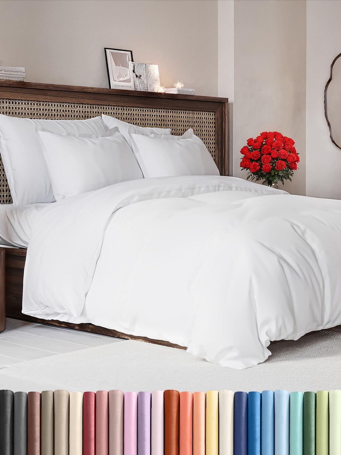 CGK Unlimited Duvet Cover - Extra Soft Duvet Cover with Pillow Shams for Women, Men, Kids & Teens - Comfy, Breathable, Hotel Luxury w/Zipper Closures & Ties