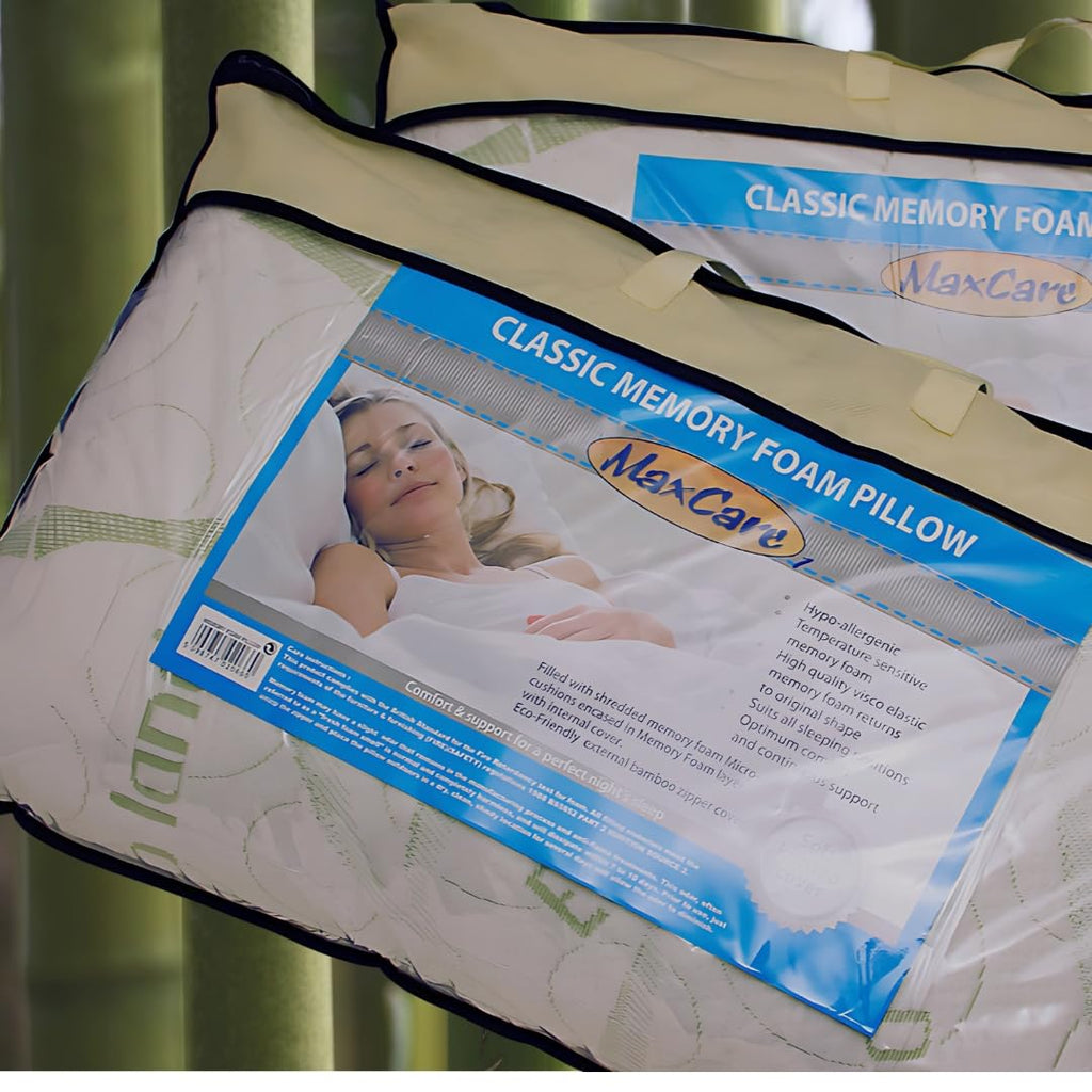 ehomegoods - Shredded Memory Foam Pillow for Sleeping - Medium Firm Support for Neck, Back & Shoulders - Perfect for Side Sleepers, Pregnancy, Dorms & Travel - USA Made Quality
