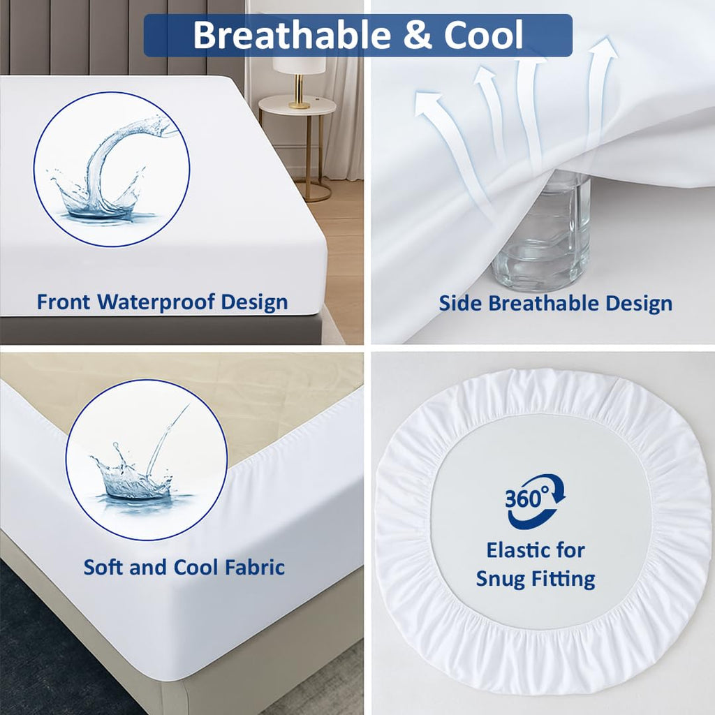 Waterproof Fitted Mattress Protector with Deep Pocket