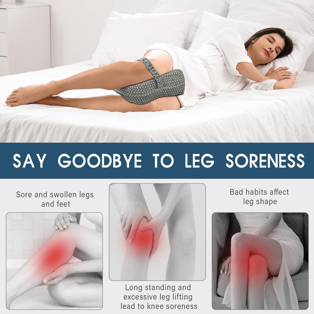 Valueest Memory Foam Knee Pillow, Orthopedic Leg Support for Side Sleepers, Hip Alignment