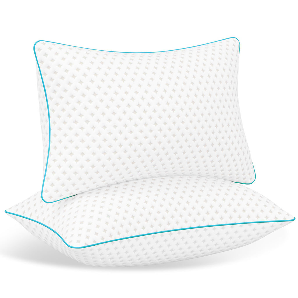 ezepilw Bed Pillows for Sleeping, Down Alternative Fill, Supportive Comfort, Hotel Style, Machine Washable, for Side Back Stomach Sleepers