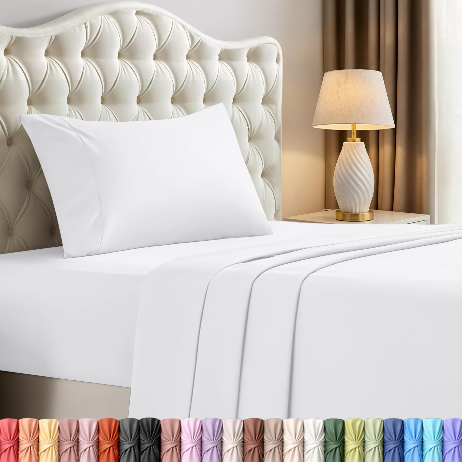 Utopia Bedding Bed Sheet Set - Soft Brushed Microfiber Fabric - Shrinkage & Fade Resistant - Easy Care
