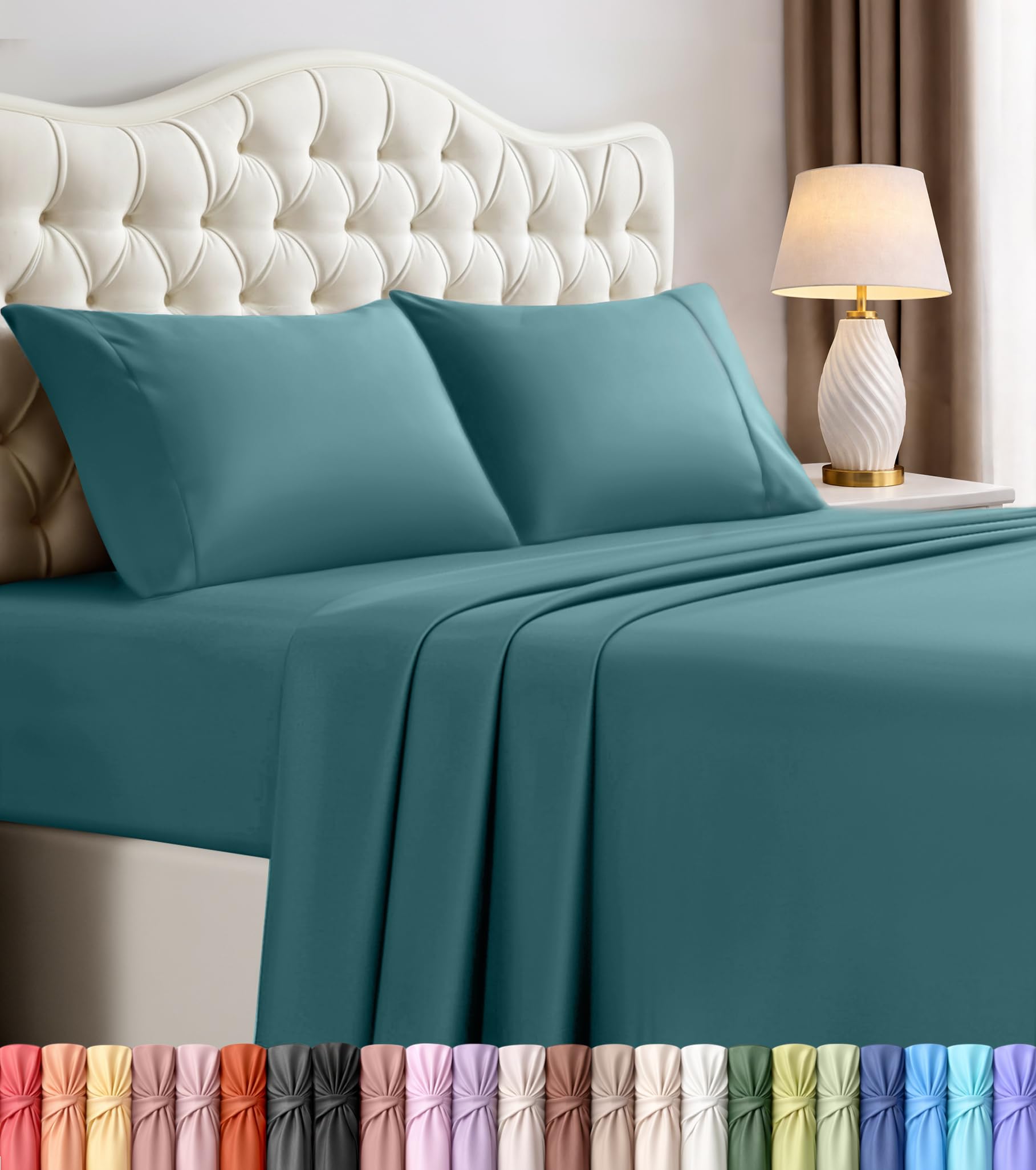 Utopia Bedding Bed Sheet Set - Soft Brushed Microfiber Fabric - Shrinkage & Fade Resistant - Easy Care