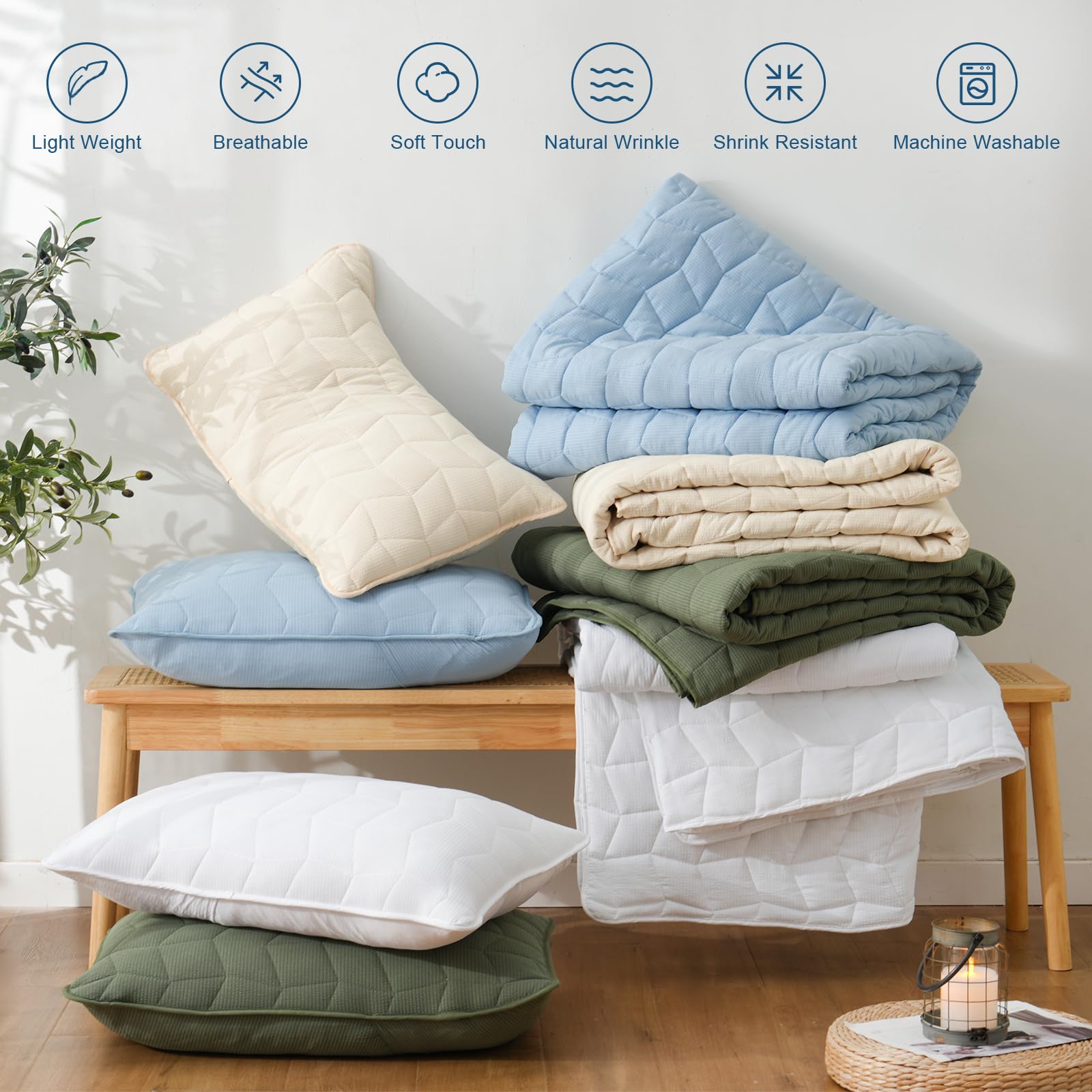 HiSnug Quilt Bedding Set, Reversible Lightweight Bed Spreads OversizedQuilted Bedspread for All Seasons, Soft Washable