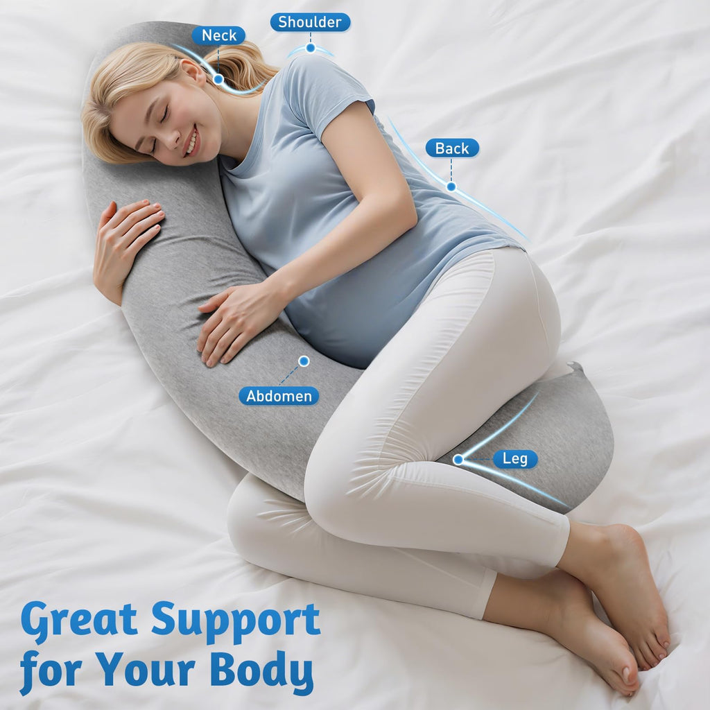 SweetSlubr Memory Foam Full Body Pillow Pregnancy Pillow