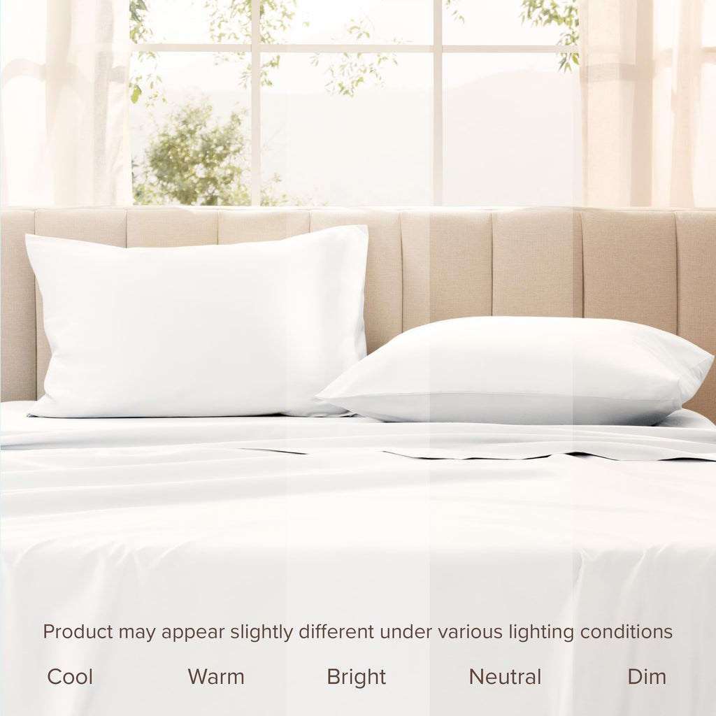 Bare Home Organic Cotton Sateen Pillowcase Set