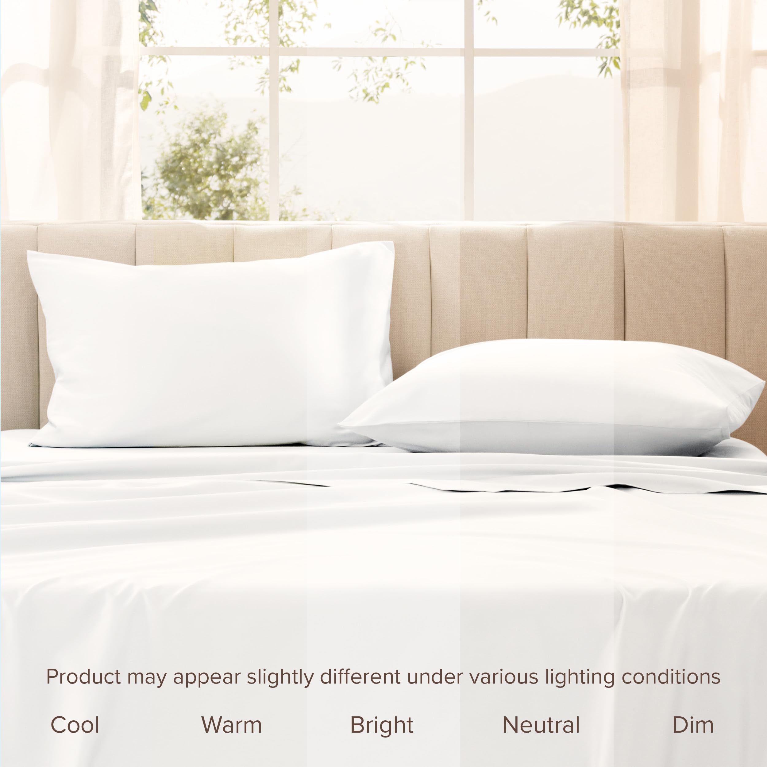 Bare Home Organic Cotton Sateen Pillowcase Set