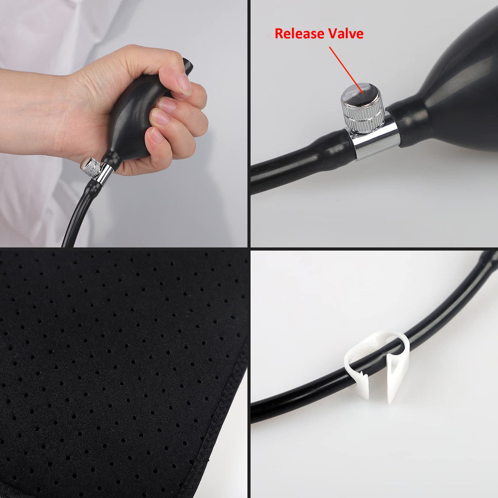 Inflatable Lumbar Support Pillow, Inflatable Back Support Pillow for Lower Back Pain, Lumbar Support Cushion Lower Back Support Cushion with Pump for Car, Office Chair, Home, Travel, Camping, Sleeping