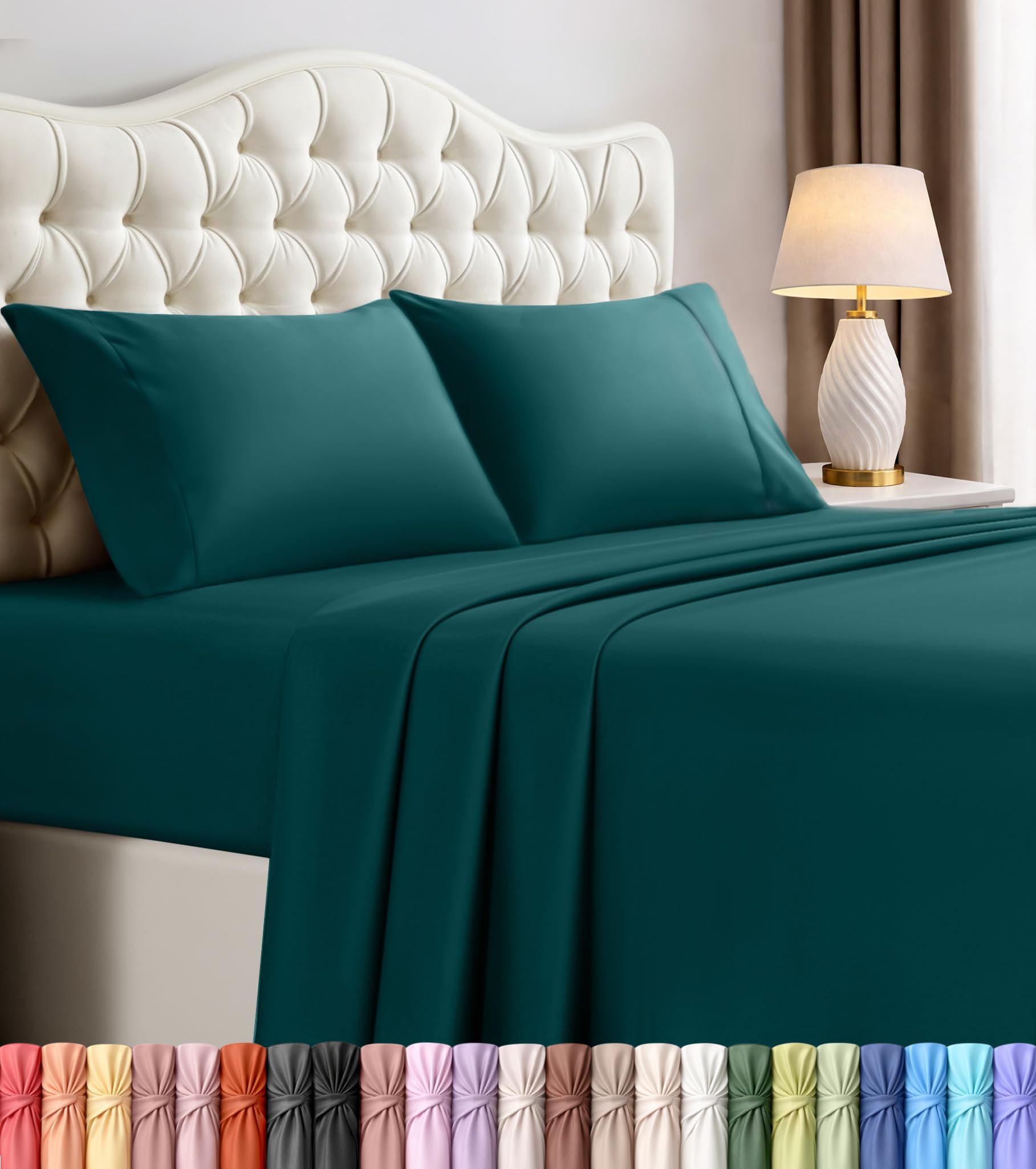 Utopia Bedding Bed Sheet Set - Soft Brushed Microfiber Fabric - Shrinkage & Fade Resistant - Easy Care