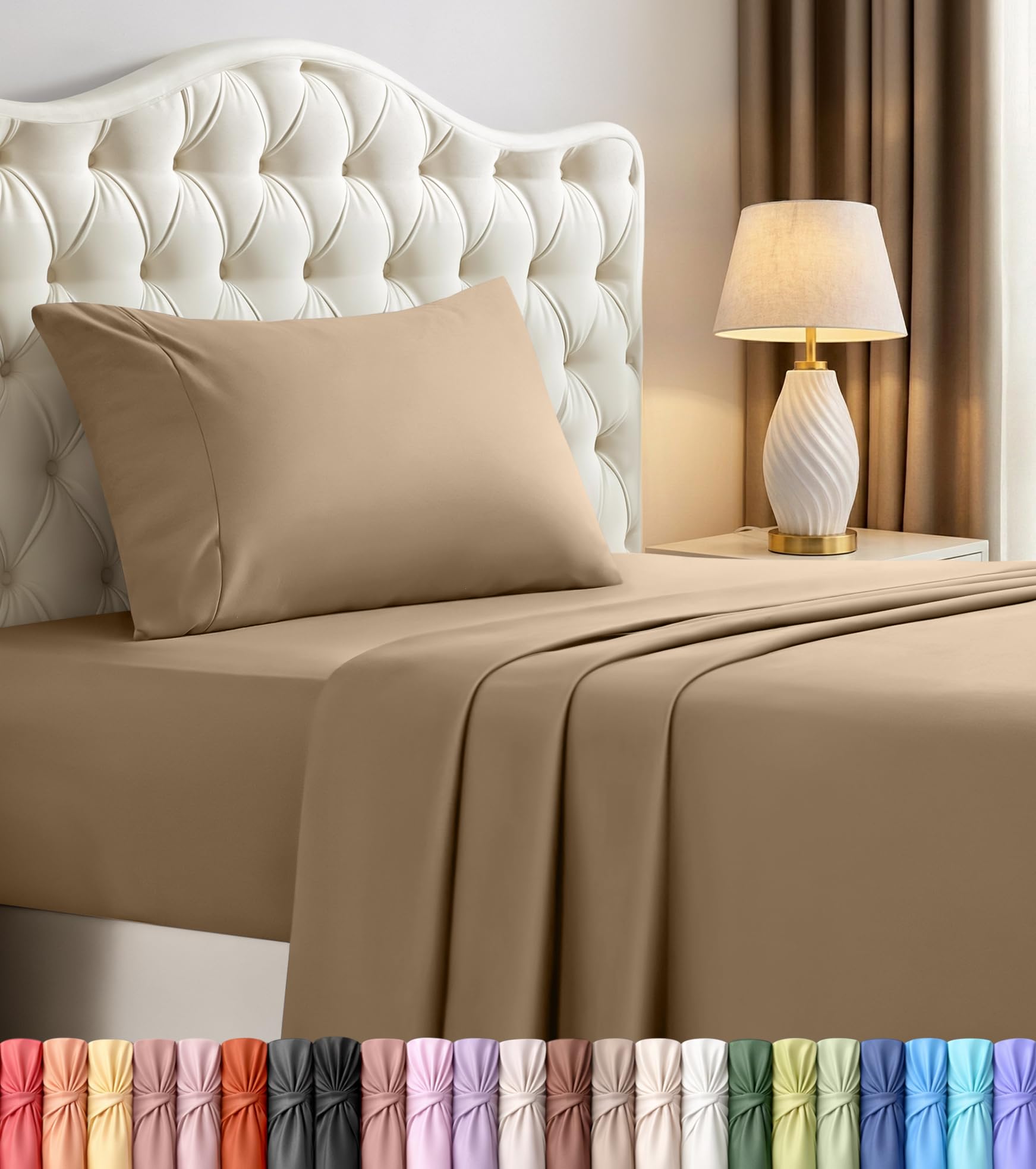 Utopia Bedding Bed Sheet Set - Soft Brushed Microfiber Fabric - Shrinkage & Fade Resistant - Easy Care